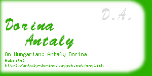 dorina antaly business card